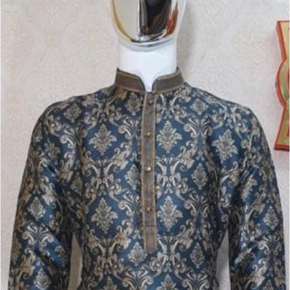 Mens Silk Digital print super soft Indian Kurta Set